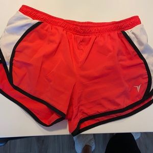 Hot pink athletic shorts